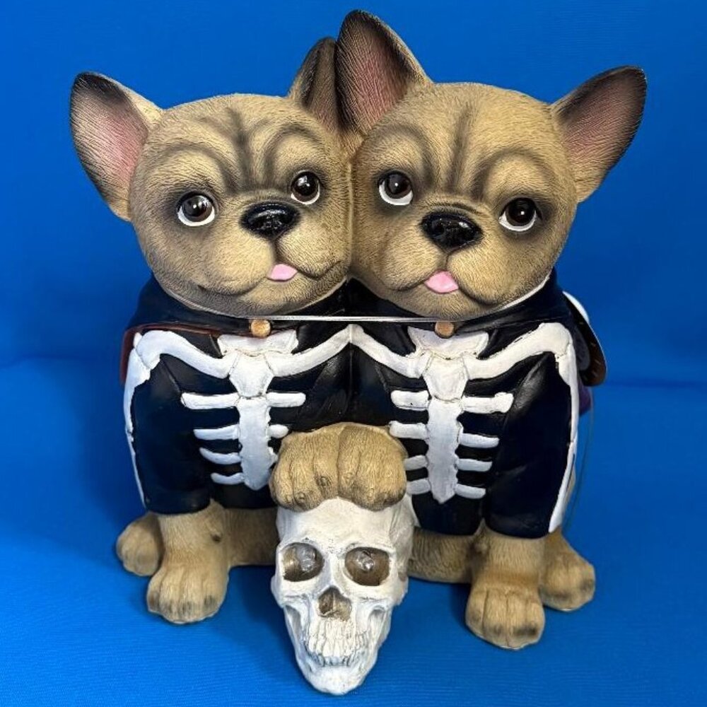 BRAND NEW FRENCHIE FRENCH BULLDOG LIGHT UP HALLOWEEN DECOR / DECORATION / STATUE - Picture 3 of 16